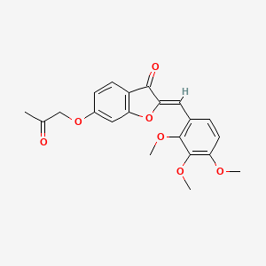 molecular formula C21H20O7 B2840559 (Z)-6-(2-oxopropoxy)-2-(2,3,4-trimethoxybenzylidene)benzofuran-3(2H)-one CAS No. 859663-37-9