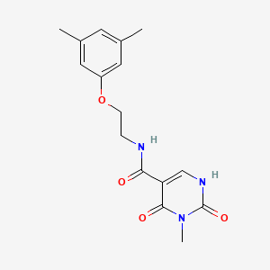 molecular formula C16H19N3O4 B2840564 N-(2-(3,5-dimethylphenoxy)ethyl)-3-methyl-2,4-dioxo-1,2,3,4-tetrahydropyrimidine-5-carboxamide CAS No. 1396760-54-5