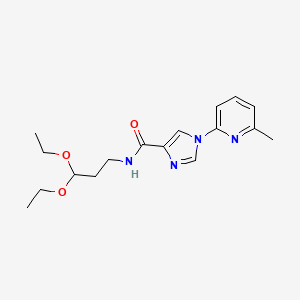 molecular formula C17H24N4O3 B2840574 N-(3,3-diethoxypropyl)-1-(6-methyl-2-pyridinyl)-1H-imidazole-4-carboxamide CAS No. 477890-26-9