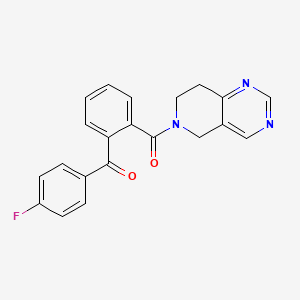 molecular formula C21H16FN3O2 B2840575 (7,8-dihydropyrido[4,3-d]pyrimidin-6(5H)-yl)(2-(4-fluorobenzoyl)phenyl)methanone CAS No. 1797183-94-8