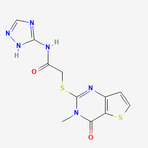 molecular formula C11H10N6O2S2 B2840576 N-(cyclohexylmethyl)-5-({4-[(3-methylbenzoyl)amino]phenoxy}methyl)isoxazole-3-carboxamide CAS No. 1113103-80-2