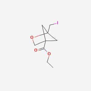 molecular formula C9H13IO3 B2840596 Ethyl 1-(iodomethyl)-2-oxabicyclo[2.1.1]hexane-4-carboxylate CAS No. 2229432-89-5