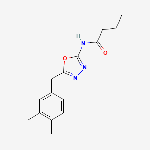 N-(5-(3,4-dimethylbenzyl)-1,3,4-oxadiazol-2-yl)butyramide