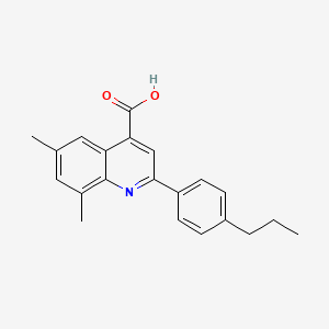 molecular formula C21H21NO2 B2840614 6,8-二甲基-2-(4-丙基苯基)喹啉-4-甲酸 CAS No. 587851-56-7