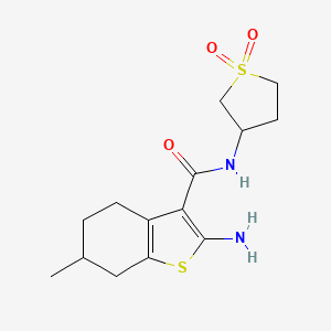 2-amino-N-(1,1-dioxidotetrahydrothiophen-3-yl)-6-methyl-4,5,6,7-tetrahydro-1-benzothiophene-3-carboxamide
