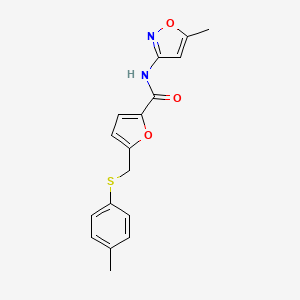 N-(5-methyl-1,2-oxazol-3-yl)-5-[(4-methylphenyl)sulfanylmethyl]furan-2-carboxamide