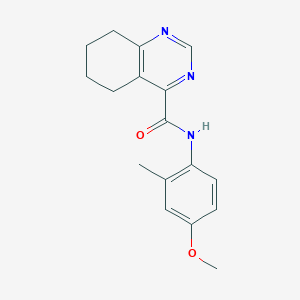 molecular formula C17H19N3O2 B2840629 N-(4-Methoxy-2-methylphenyl)-5,6,7,8-tetrahydroquinazoline-4-carboxamide CAS No. 2415465-94-8