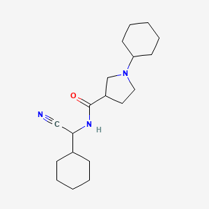 N-[Cyano(cyclohexyl)methyl]-1-cyclohexylpyrrolidine-3-carboxamide