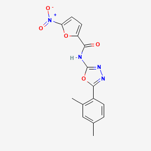 molecular formula C15H12N4O5 B2840646 N-(5-(2,4-dimethylphenyl)-1,3,4-oxadiazol-2-yl)-5-nitrofuran-2-carboxamide CAS No. 891145-53-2