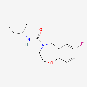 molecular formula C14H19FN2O2 B2840649 N-(sec-butyl)-7-fluoro-2,3-dihydrobenzo[f][1,4]oxazepine-4(5H)-carboxamide CAS No. 2034204-38-9