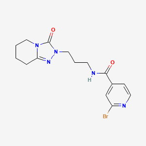 molecular formula C15H18BrN5O2 B2840652 2-bromo-N-(3-{3-oxo-2H,3H,5H,6H,7H,8H-[1,2,4]triazolo[4,3-a]pyridin-2-yl}propyl)pyridine-4-carboxamide CAS No. 1394695-86-3