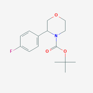 molecular formula C15H20FNO3 B2840655 Tert-butyl 3-(4-fluorophenyl)morpholine-4-carboxylate CAS No. 1909337-32-1
