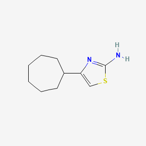 molecular formula C10H16N2S B2840657 4-Cycloheptyl-1,3-thiazol-2-amine CAS No. 1565656-58-7