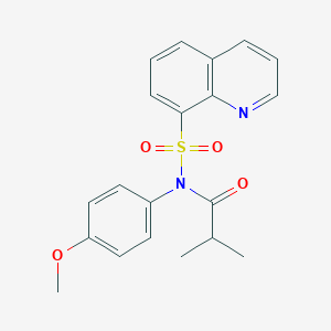 molecular formula C20H20N2O4S B284066 N-isobutyryl-N-(4-methoxyphenyl)-8-quinolinesulfonamide 