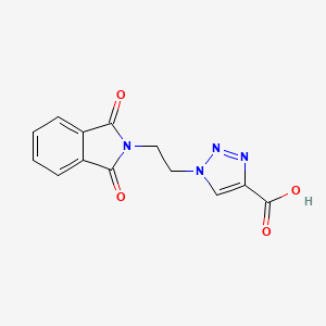 molecular formula C13H10N4O4 B2840670 1-[2-(1,3-dioxo-1,3-dihydro-2H-isoindol-2-yl)ethyl]-1H-1,2,3-triazole-4-carboxylic acid CAS No. 1038705-00-8