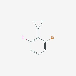 molecular formula C9H8BrF B2840676 1-Bromo-2-cyclopropyl-3-fluorobenzene CAS No. 1415096-07-9