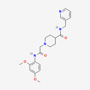molecular formula C22H28N4O4 B2840682 1-(2-((2,4-dimethoxyphenyl)amino)-2-oxoethyl)-N-(pyridin-3-ylmethyl)piperidine-4-carboxamide CAS No. 941970-12-3