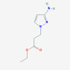 molecular formula C8H13N3O2 B2840688 Ethyl 3-(3-aminopyrazol-1-yl)propanoate CAS No. 2248376-76-1