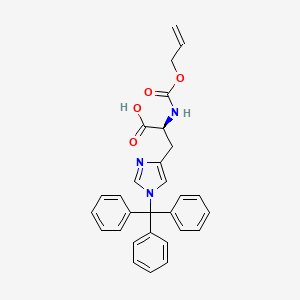 molecular formula C29H27N3O4 B2840689 Aloc-His(Trt)-OH CAS No. 2389078-11-7