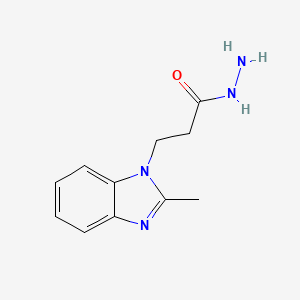 molecular formula C11H14N4O B2840690 3-(2-Methyl-1H-benzimidazol-1-yl)propanohydrazide CAS No. 336799-64-5