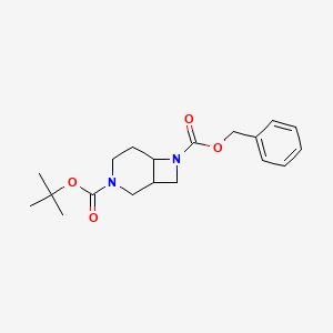 molecular formula C19H26N2O4 B2840694 7-Benzyl 3-tert-butyl 3,7-diazabicyclo[4.2.0]octane-3,7-dicarboxylate CAS No. 1788041-44-0
