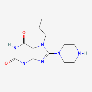 molecular formula C13H20N6O2 B2840706 3-甲基-8-哌嗪-1-基-7-丙基嘌呤-2,6-二酮 CAS No. 313554-09-5