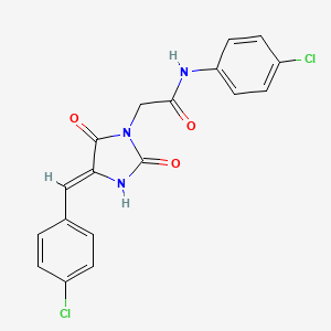 molecular formula C18H13Cl2N3O3 B2840710 N-(4-氯苯基)-2-[(4Z)-4-[(4-氯苯基)甲亚甲基]-2,5-二氧代咪唑啉-1-基]乙酰胺 CAS No. 867041-17-6
