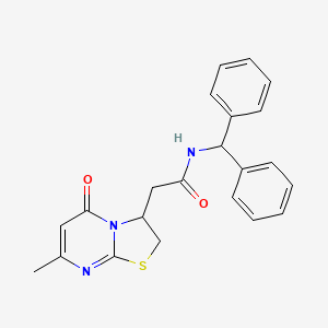 N-benzhydryl-2-(7-methyl-5-oxo-3,5-dihydro-2H-thiazolo[3,2-a]pyrimidin-3-yl)acetamide