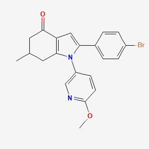 2-(4-bromophenyl)-1-(6-methoxypyridin-3-yl)-6-methyl-6,7-dihydro-5H-indol-4-one