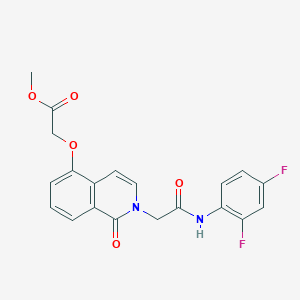 Methyl 2-[2-[2-(2,4-difluoroanilino)-2-oxoethyl]-1-oxoisoquinolin-5-yl]oxyacetate