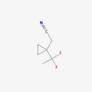 molecular formula C7H9F2N B2840731 2-(1-(1,1-二氟乙基)环丙基)乙腈 CAS No. 2287332-78-7