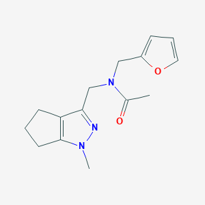 N-[(furan-2-yl)methyl]-N-({1-methyl-1H,4H,5H,6H-cyclopenta[c]pyrazol-3-yl}methyl)acetamide