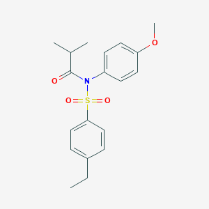 molecular formula C19H23NO4S B284074 4-ethyl-N-isobutyryl-N-(4-methoxyphenyl)benzenesulfonamide 
