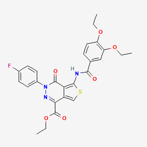 Ethyl 5-[(3,4-diethoxybenzoyl)amino]-3-(4-fluorophenyl)-4-oxothieno[3,4-d]pyridazine-1-carboxylate