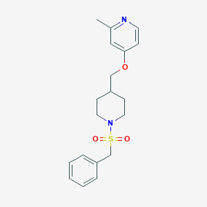 molecular formula C19H24N2O3S B2840767 4-[(1-Benzylsulfonylpiperidin-4-yl)methoxy]-2-methylpyridine CAS No. 2379995-21-6
