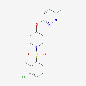 molecular formula C17H20ClN3O3S B2840768 3-((1-((3-氯-2-甲基苯基)磺酰基哌啶-4-基)氧基)-6-甲基吡啶-2-基) CAS No. 1797593-39-5