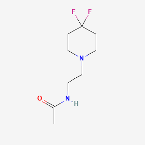 molecular formula C9H16F2N2O B2840770 N-[2-(4,4-二氟哌啶-1-基)乙基]乙酰胺 CAS No. 1822673-37-9