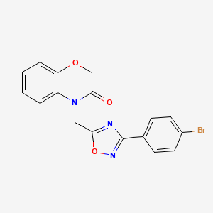 molecular formula C17H12BrN3O3 B2840774 4-{[3-(4-bromophenyl)-1,2,4-oxadiazol-5-yl]methyl}-2H-1,4-benzoxazin-3(4H)-one CAS No. 1105209-13-9