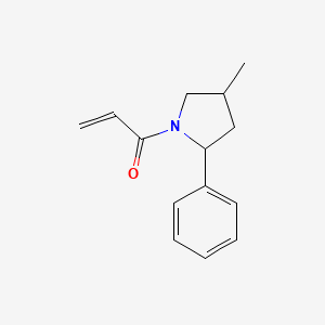 molecular formula C14H17NO B2840794 1-(4-Methyl-2-phenylpyrrolidin-1-yl)prop-2-en-1-one CAS No. 2224299-65-2