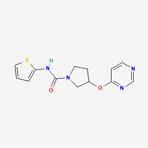 3-(pyrimidin-4-yloxy)-N-(thiophen-2-yl)pyrrolidine-1-carboxamide