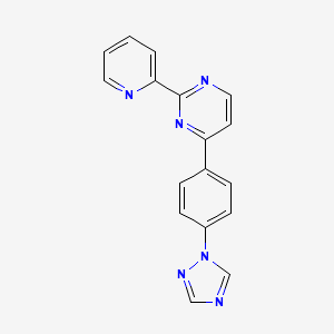 2-Pyridin-2-yl-4-[4-(1,2,4-triazol-1-yl)phenyl]pyrimidine