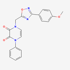 1-((3-(4-methoxyphenyl)-1,2,4-oxadiazol-5-yl)methyl)-4-phenylpyrazine-2,3(1H,4H)-dione