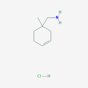 molecular formula C8H16ClN B2840812 (1-Methylcyclohex-3-en-1-yl)methanamine;hydrochloride CAS No. 2287318-83-4