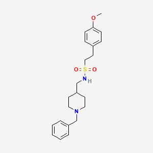 molecular formula C22H30N2O3S B2840816 N-((1-benzylpiperidin-4-yl)methyl)-2-(4-methoxyphenyl)ethanesulfonamide CAS No. 952989-48-9
