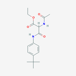 Ethyl 2-(acetylamino)-3-[4-(tert-butyl)anilino]-3-oxopropanoate