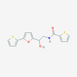 N-[2-Hydroxy-2-(5-thiophen-2-ylfuran-2-yl)ethyl]thiophene-2-carboxamide