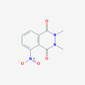 molecular formula C10H9N3O4 B2840832 2,3-二甲基-5-硝基-2,3-二氢邻苯二酮-1,4-二酮 CAS No. 858243-19-3