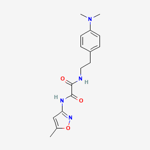 molecular formula C16H20N4O3 B2840834 N1-(4-(二甲基氨基)苯乙基)-N2-(5-甲基异恶唑-3-基)草酰胺 CAS No. 954011-02-0