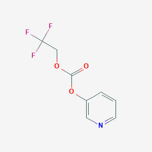 molecular formula C8H6F3NO3 B2840835 Pyridin-3-yl 2,2,2-trifluoroethyl carbonate CAS No. 2384646-61-9