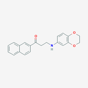 molecular formula C21H19NO3 B2840837 3-(2,3-Dihydro-1,4-benzodioxin-6-ylamino)-1-(2-naphthyl)-1-propanone CAS No. 477334-35-3